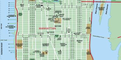 Манхеттен вулиця на карті високої деталізації
