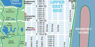 Карта верхнього Іст-сайда Манхеттена