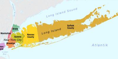 Карта Нью-Йорка Манхеттен і Лонг-Айленд