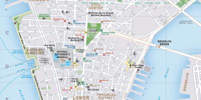 Карта Нижній Манхеттен, Нью-Йорк