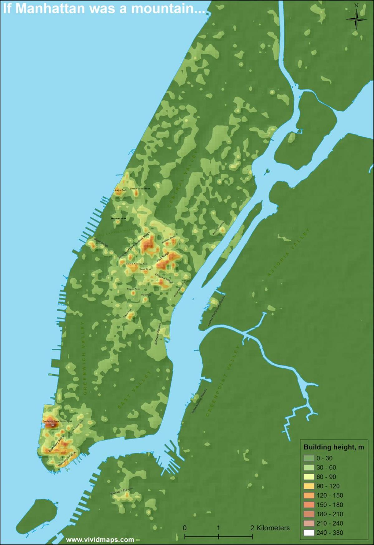 висота карта Манхеттена