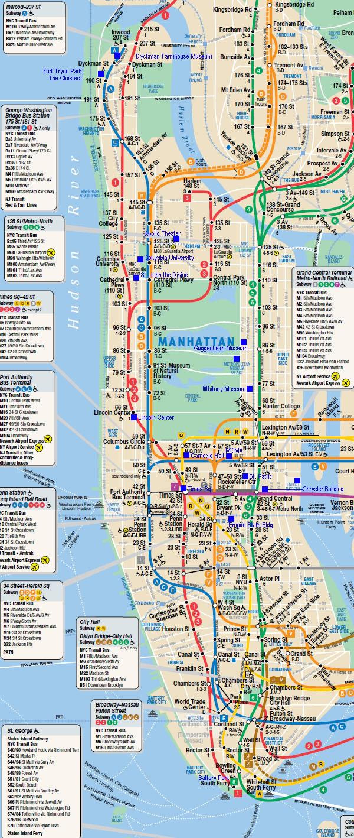 Манхеттен залізничних карті