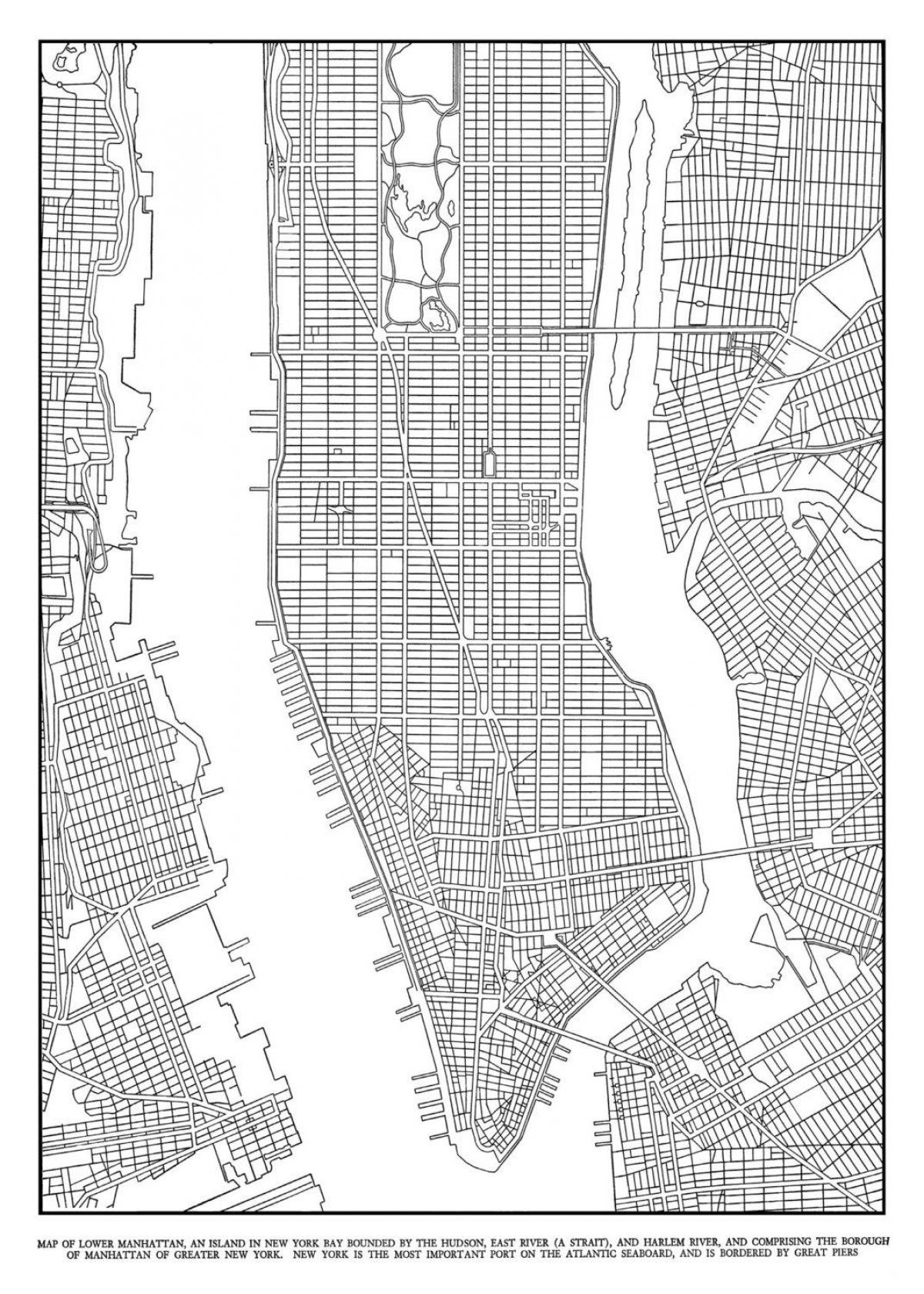 карта Манхеттена сітки