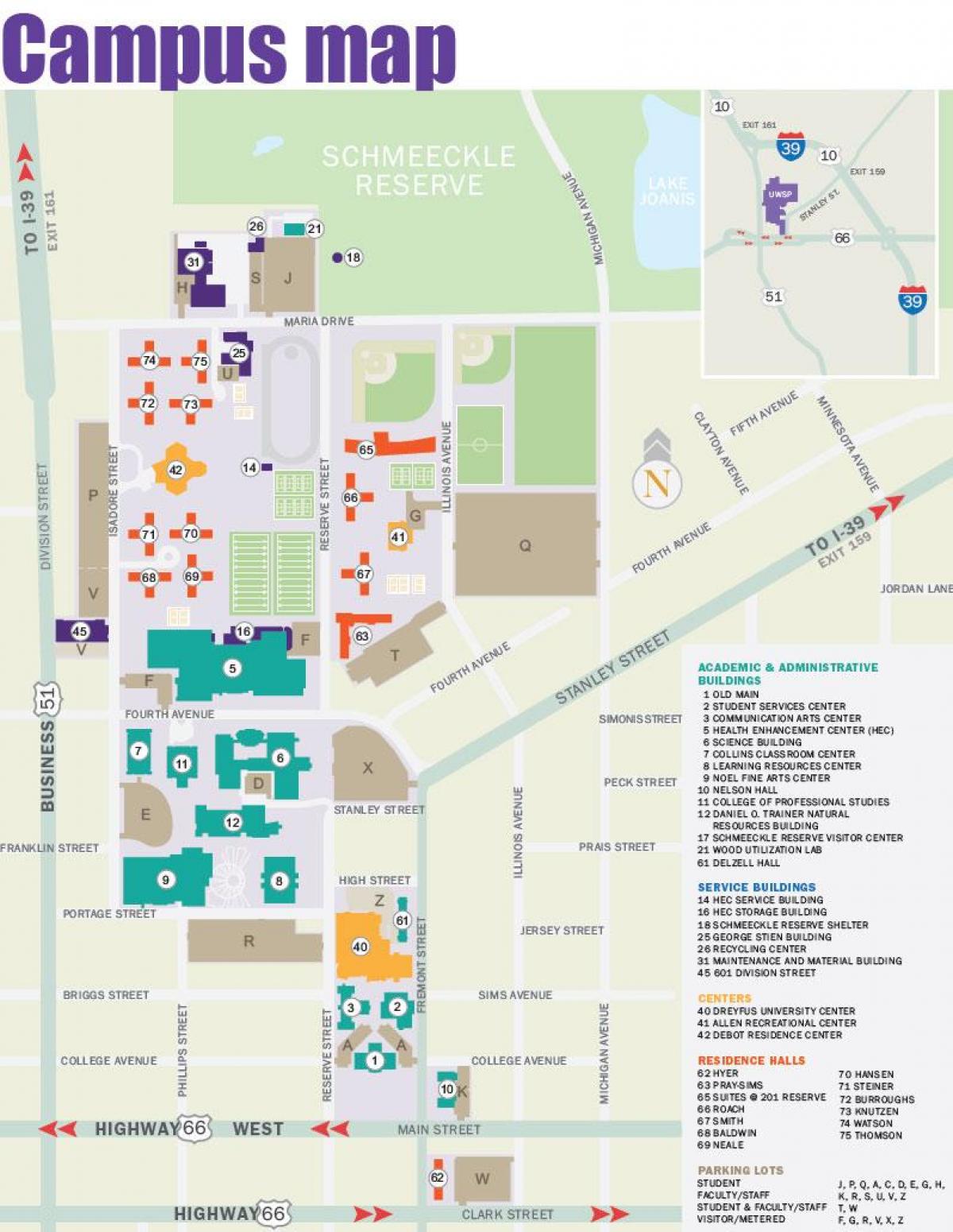 карта кампуса нью-йоркського університету
