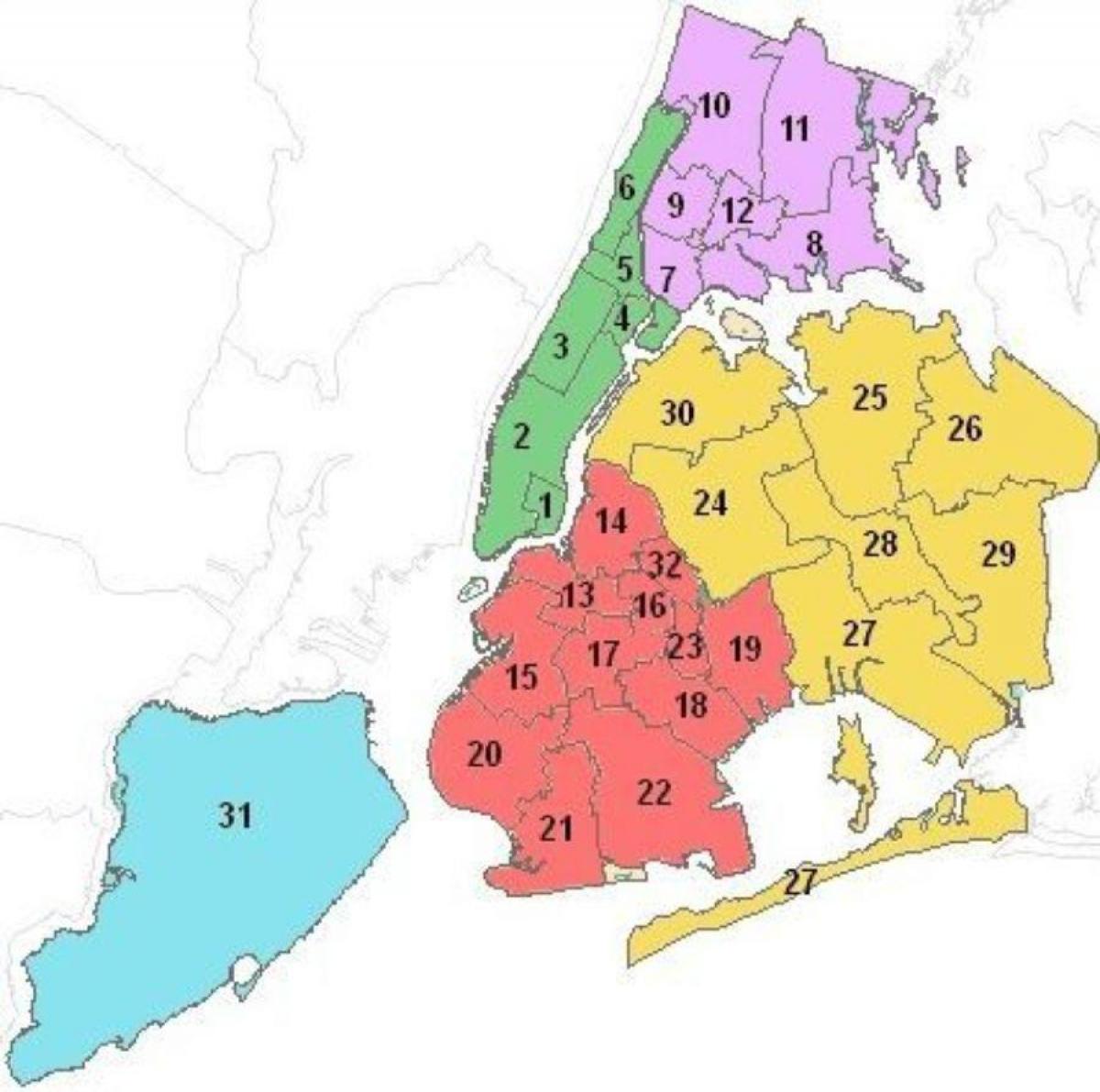 карта шкільні округу Манхеттен