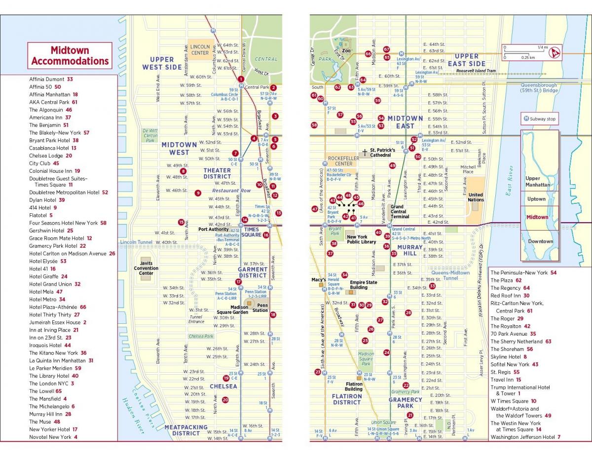 екскурсійна карта для друку Манхеттена