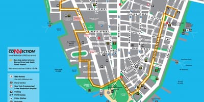 Нижній Манхеттен пішохідна екскурсія по карті
