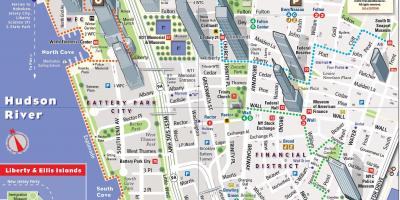 Нижче туристичну карту Манхеттена